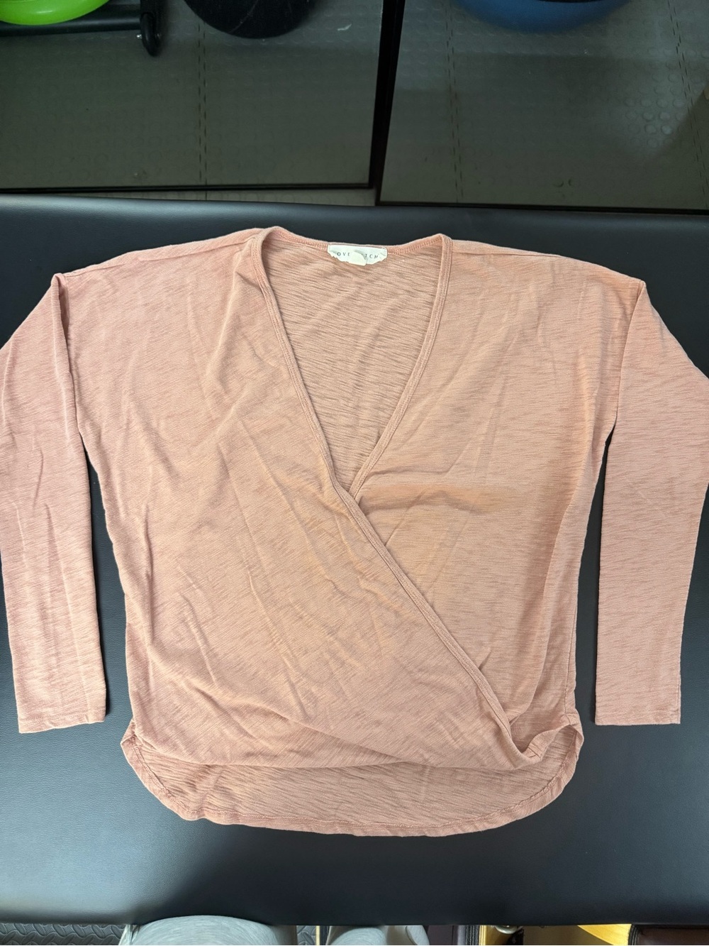 lovestitch Blush Wrap-Front Long Sleeve Top